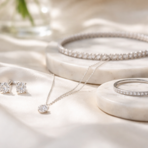 Fab Diamond stylish everyday jewelry featuring elegant diamond studs necklace ring and bracelet