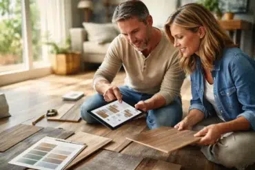 Gen AI Image Analyzer to Answer Questions Flooring helping a homeowner assess floor damage from a photo