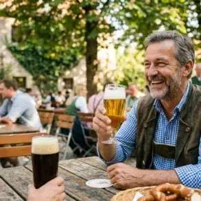 German Beer served in traditional glasses showing pilsner, hefeweizen, dunkel, and other classic German beer styles