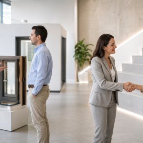 Good Sales Person vs Great Sales Person showing a professional sales conversation focused on trust, listening, and revenue growth