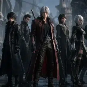 A high-quality rendering of a legendary character wearing a signature dress coat video game style outfit.