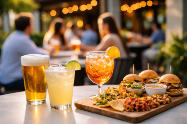 Happy Hour Near Me at a lively local bar with affordable drinks and shareable appetizers