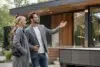 A modern eco friendly Homers Modular home assembled in a natural forest setting.