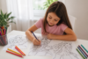 K Pop Demon Hunters Coloring Pages featuring kids coloring fantasy K-pop inspired characters at home
