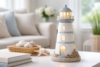 Lighthouse Warmer adding soft coastal ambiance to a cozy living room