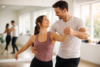 ne on One Dance private lesson with instructor helping student improve posture, rhythm, and confidence in a modern dance studio