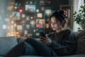 Person quietly scrolling social media on a smartphone while observing online posts, representing Social Media Silent Scroller Traits and private digital behavior