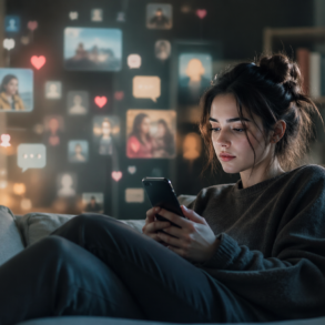 Person quietly scrolling social media on a smartphone while observing online posts, representing Social Media Silent Scroller Traits and private digital behavior