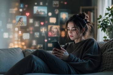Person quietly scrolling social media on a smartphone while observing online posts, representing Social Media Silent Scroller Traits and private digital behavior