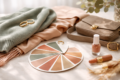Soft Autumn Color Palette featuring warm muted clothing colors, earthy neutrals, sage, terracotta, dusty teal, and soft flattering seasonal tones