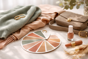 Soft Autumn Color Palette featuring warm muted clothing colors, earthy neutrals, sage, terracotta, dusty teal, and soft flattering seasonal tones