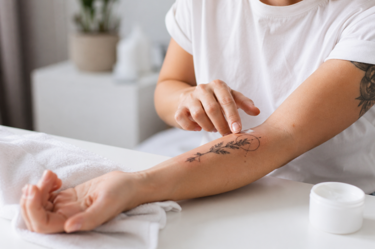 Tattoo Aftercare routine for healing fresh ink safely and keeping tattoo color vibrant