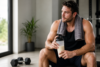 Whey Protein Isolate shake prepared after a strength training workout for muscle growth and recovery