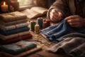 WoW Classic Tailoring Guide showing a tailor crafting cloth gear and bags in Azeroth