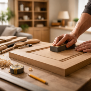 Wolf Woodworking custom cabinetry and modern wood craftsmanship in a stylish home interior