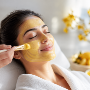 Yellow Facial treatment for brighter healthier-looking skin with a natural glowing complexion