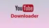 YouTube Downloader logo on a gradient background. The YouTube icon and red text evoke simplicity and functionality in digital media context.