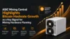 Graphic highlighting Bitcoin hashrate growth as a key signal for mining planning. Includes icons for market signals, smarter planning, maximizing ROI, and future readiness, next to an image of mining hardware. The background features a rising bar and line graph symbolizing growth.