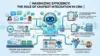 Maximizing Efficiency: The Role of Chatbot Integration in CRM" showing a robot managing tasks like incoming inquiries, data entry, and lead qualification within a CRM system. Includes icons for availability, tasks, personalization, and automation, illustrating streamlined customer interactions. Tone is efficient and futuristic.
