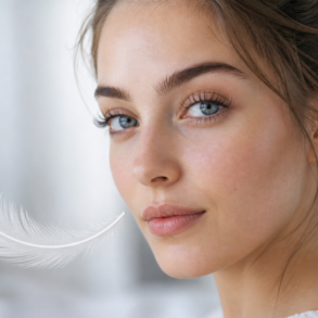 Woman receiving Cils Lifting treatment for natural lash curl in a clean beauty salon
