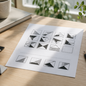 European Matrix Test visual reasoning assessment with abstract pattern questions and score analysis
