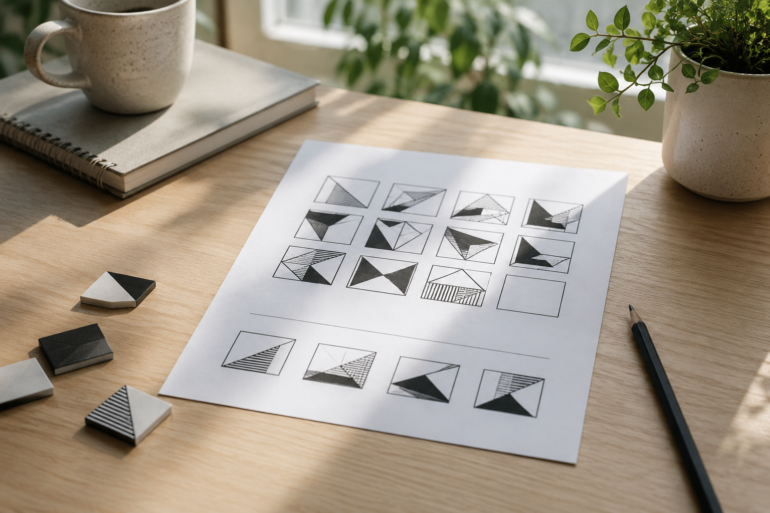 European Matrix Test visual reasoning assessment with abstract pattern questions and score analysis