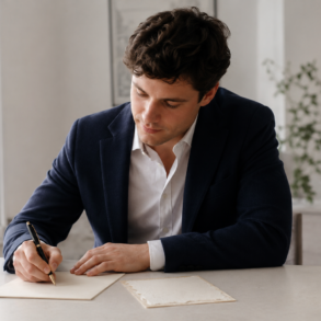 Fancy English Translator tool turning simple words into stylish English on a digital writing screen