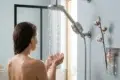 Filter in Shower installed in a modern bathroom for cleaner water and softer skin
