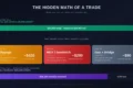 Infographic showing hidden costs in a $25,000 trade: slippage $420, MEV/sandwich $280, gas+bridge $90, total loss $790, net $24,160 received.