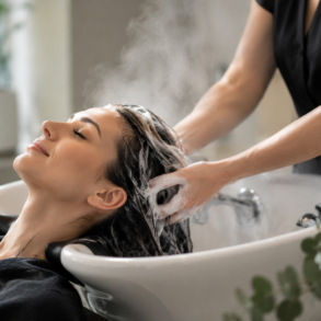 Relaxing Head Spa Near Me treatment with scalp massage, deep cleansing, steam therapy, and healthy hair wellness care