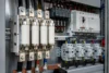High Rupturing Capacity fuse installed in an electrical control panel for circuit protection