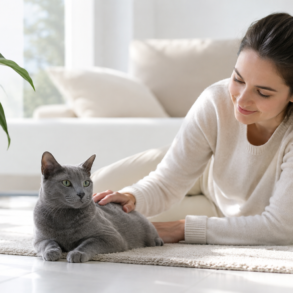 Hypoallergenic Cats relaxing in a clean allergy-friendly home with soft natural light