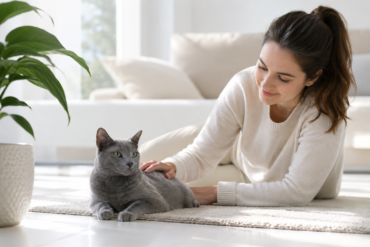 Hypoallergenic Cats relaxing in a clean allergy-friendly home with soft natural light