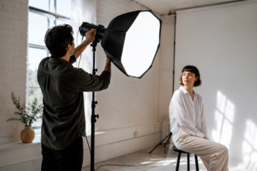 Studio Lighter setup for better photos and videos in a small creative studio