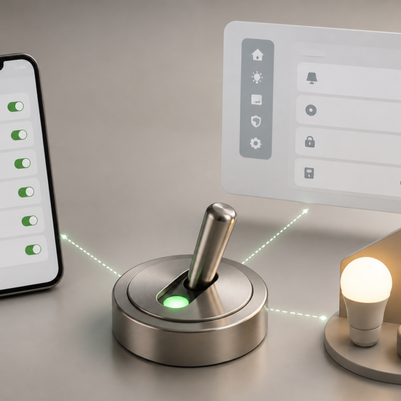 Toggle Button interface example on a smartphone app settings screen