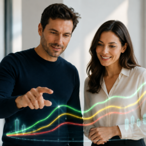 Traders Dynamic Index chart showing market momentum and trading signal analysis