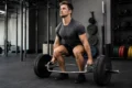 Person performing a Trap Bar Deadlift in a gym with proper form for strength, power, and safer lifting