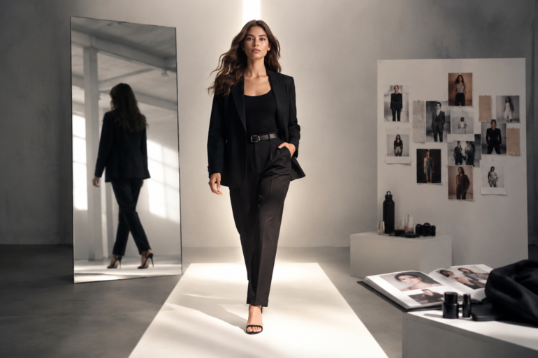 What Are the Qualities of a Successful Model with confident fashion model posing professionally during a photoshoot
