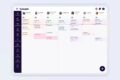 Salonist appointment scheduling interface showing a daily calendar with staff names, service types, and client bookings for multiple professionals.