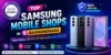 Advertisement for top Samsung mobile shops in Bashundhara, Dhaka offering genuine products, best deals, warranty, and expert service.
