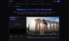 Webpage interface for Seedance 2.0 AI Video Generator featuring a section to upload media and a sample image of a woman in front of ancient ruins. The interface includes tools for video generation with a sleek, dark-themed design, conveying a sense of modernity and creativity.