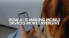 Person holding a smartphone with text overlay "HOW AI IS MAKING MOBILE DEVICES MORE EXPENSIVE".